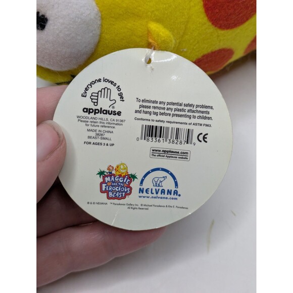 Maggie and the Ferocious Beast Plush 7" Vintage Y2K 2000s Nelvana Toy NWT - Picture 7 of 9